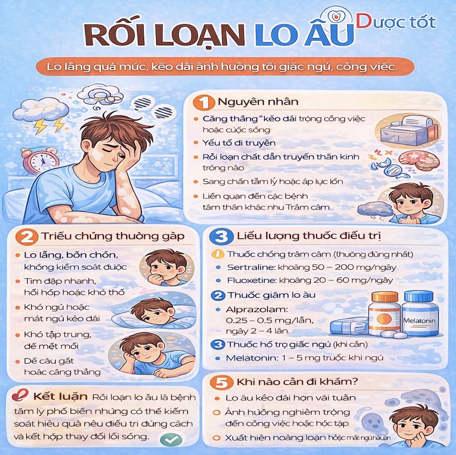 Tình trạng rối loạn lo âu và cách điều trị Tình trạng rối loạn lo âu và cách điều trị